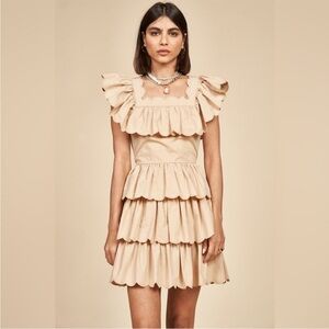 Hunter Bell Ramsey Dress Khaki Size 2